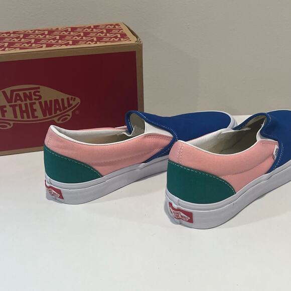 NIB VANS Classic Slip On Retro Court Colorblock Size 8 - Picture 3 of 7